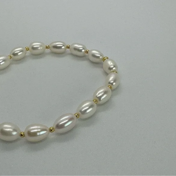 Gorjana New 18k Gold Plated Phoebe Freshwater Pearls Bracelet - Picture 5 of 6